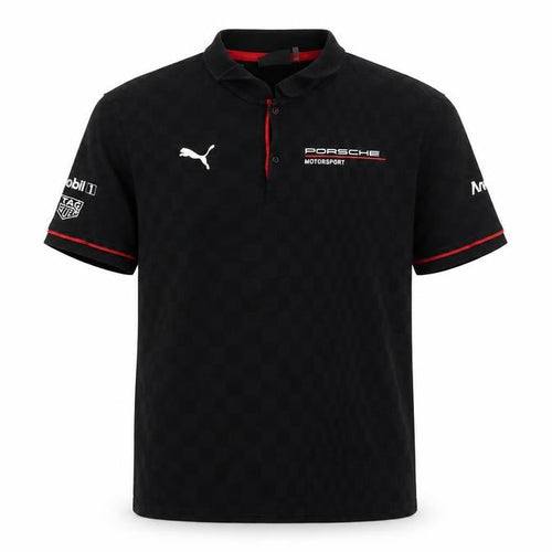 Puma Porsche Motorsport Men's Black L Logo Racing Polo Shirt