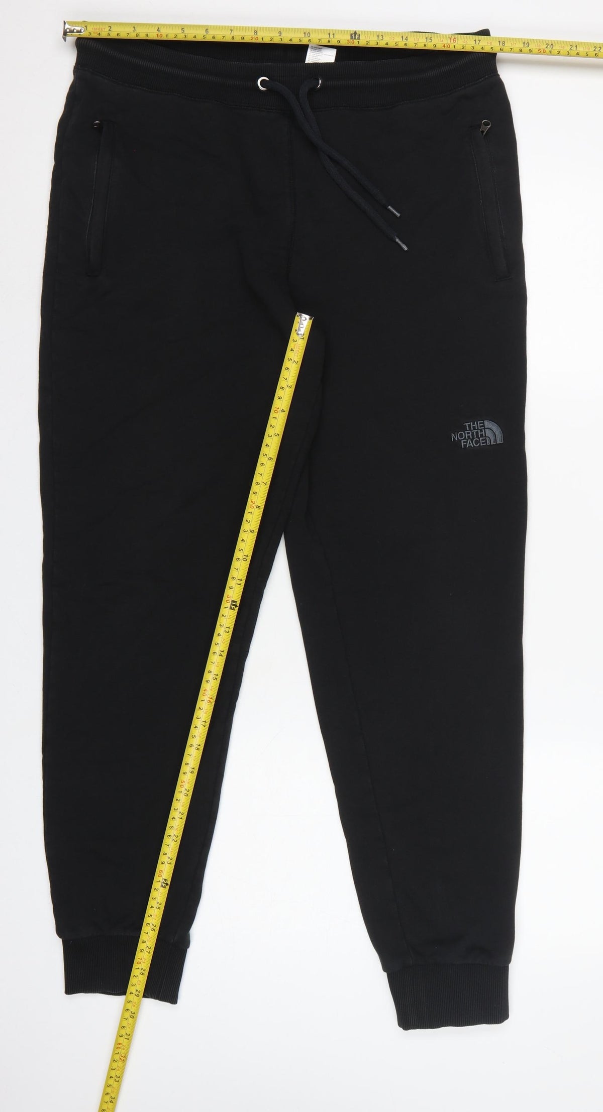 The North Face Men’s Black L Jogger Sweatpants Logo Zip Pockets