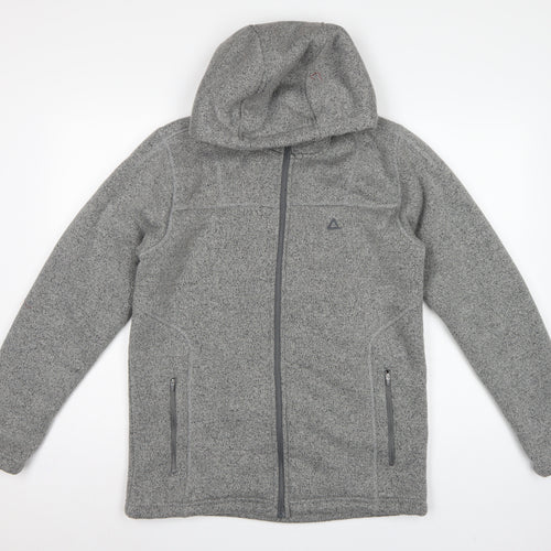 Dare 2b Men's Grey M Fleece Hooded Full Zip Outdoor Jacket