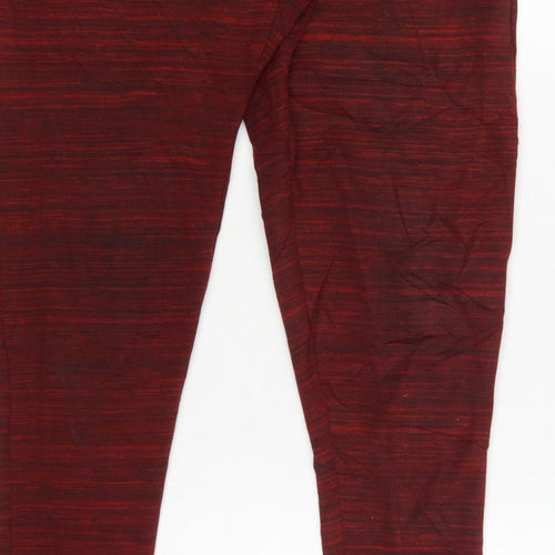 11° Men’s Red Marl Jogger Sweatpants Size S Elastic Waist Cuffed