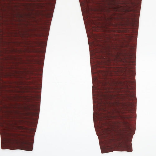 11° Men’s Red Marl Jogger Sweatpants Size S Elastic Waist Cuffed