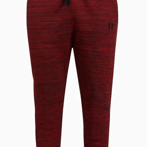 11° Men’s Red Marl Jogger Sweatpants Size S Elastic Waist Cuffed
