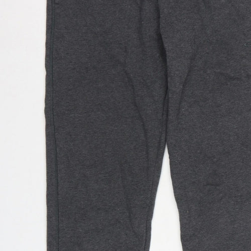 Dri Champion Men's Grey L Fleece Sweatpants Elastic Waist Logo
