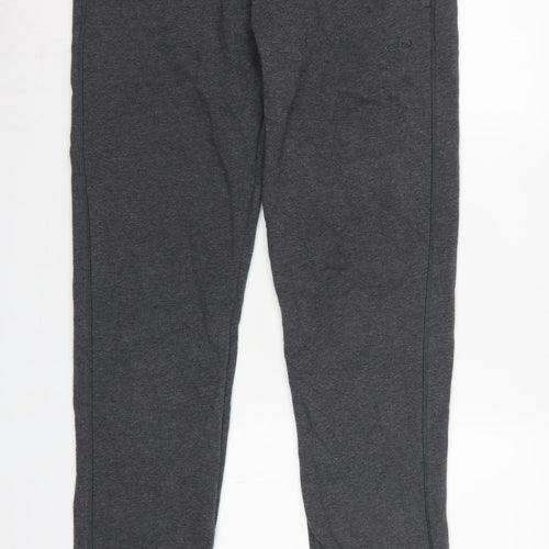 Dri Champion Men's Grey L Fleece Sweatpants Elastic Waist Logo
