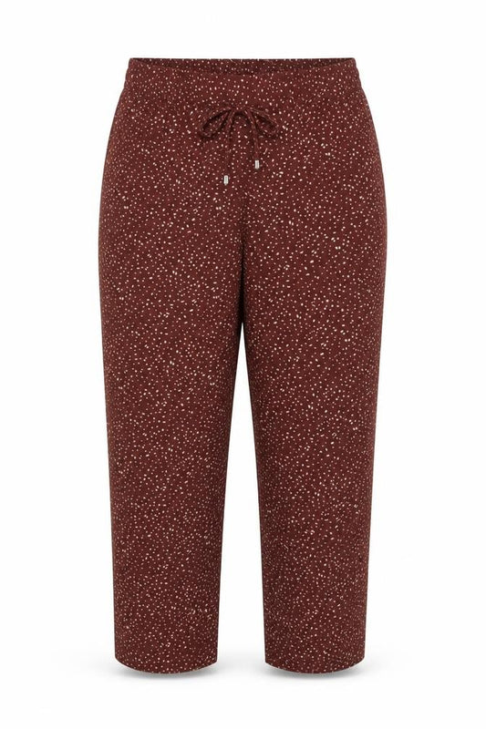 Damart Women Brown Animal Print Drawstring Trousers UK 14