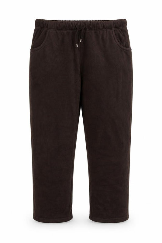 Damart Women’s Brown XL UK 22/24 Fleece Drawstring Jogger Trousers