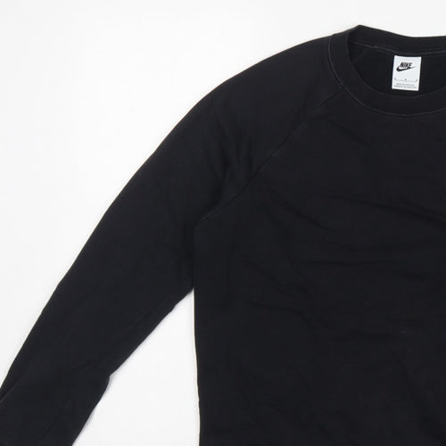 Nike Men’s Black M Pullover Crew Neck Logo Sweatshirt