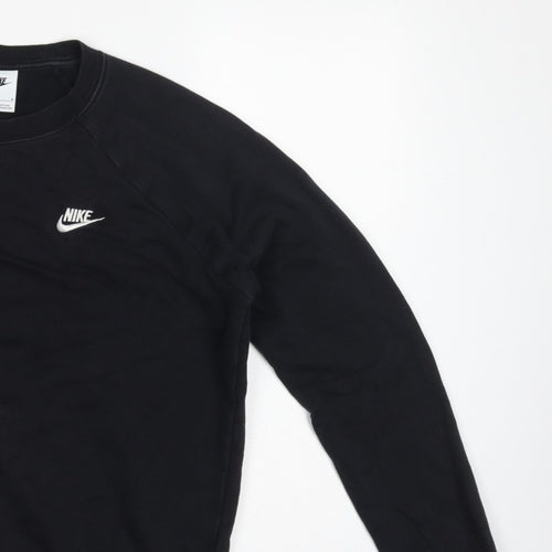 Nike Men’s Black M Pullover Crew Neck Logo Sweatshirt