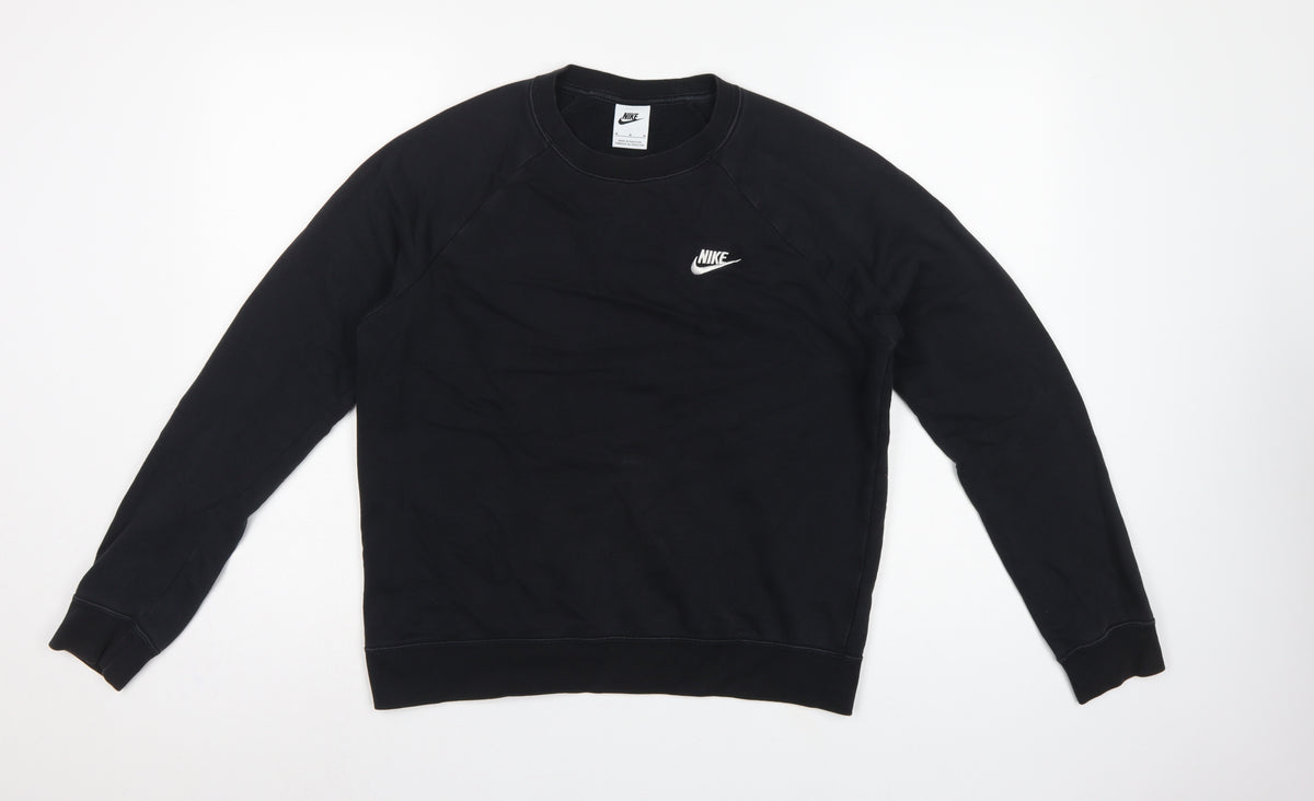 Nike Men’s Black M Pullover Crew Neck Logo Sweatshirt