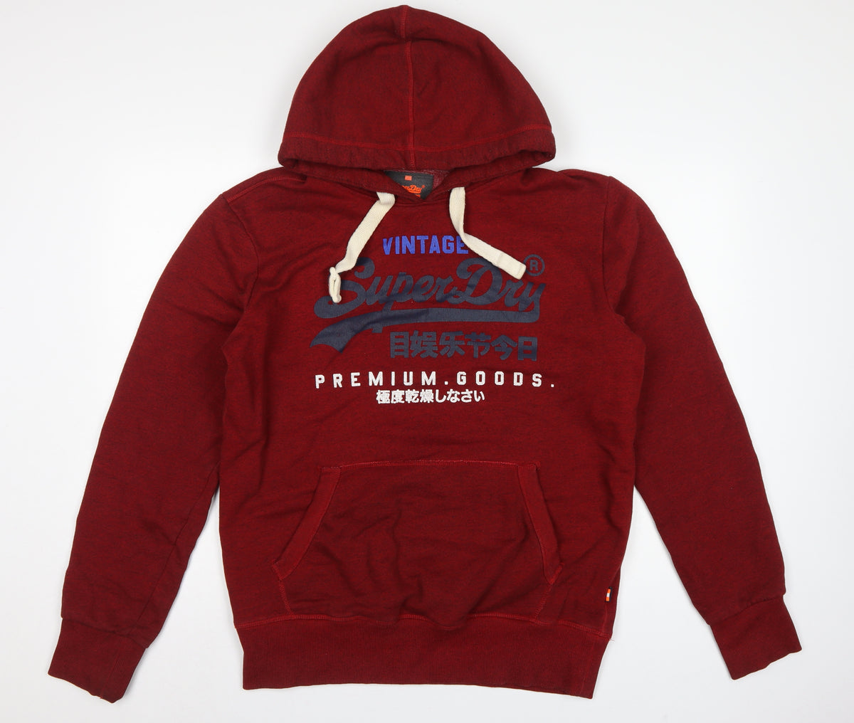 Superdry Men’s Red XL Pullover Graphic Print Hooded Hoodie