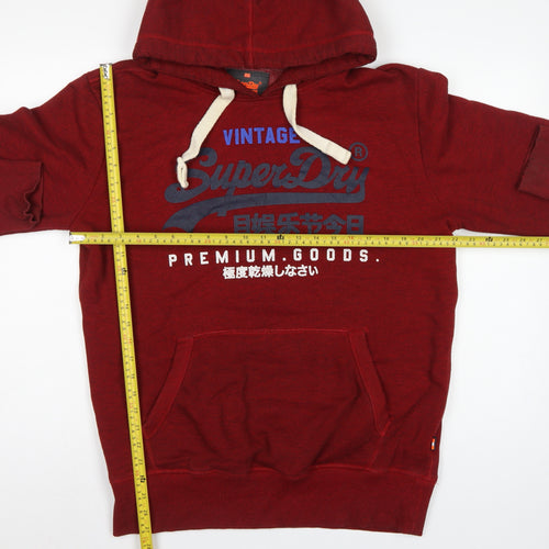 Superdry Men’s Red XL Pullover Graphic Print Hooded Hoodie