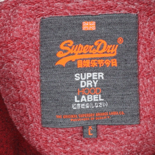 Superdry Men’s Red XL Pullover Graphic Print Hooded Hoodie