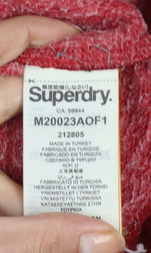 Superdry Men’s Red XL Pullover Graphic Print Hooded Hoodie