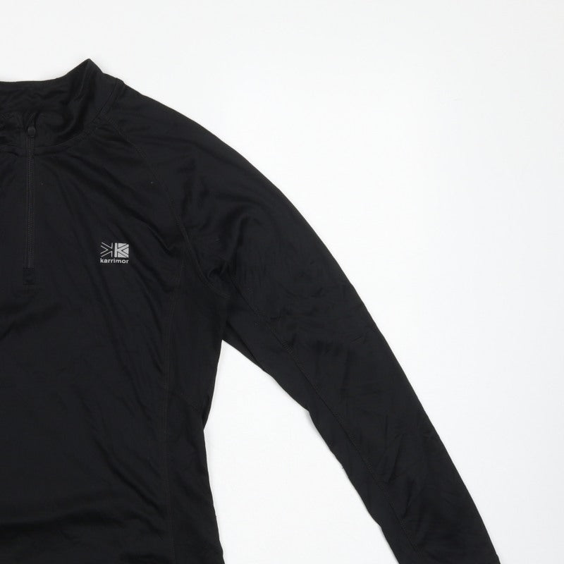 Karrimor Women’s Black UK 14 Running 1/4 Zip Long Sleeve Pullover Top
