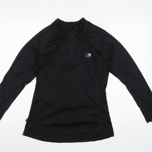 Karrimor Women’s Black UK 14 Running 1/4 Zip Long Sleeve Pullover Top
