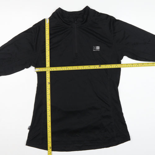 Karrimor Women’s Black UK 14 Running 1/4 Zip Long Sleeve Pullover Top