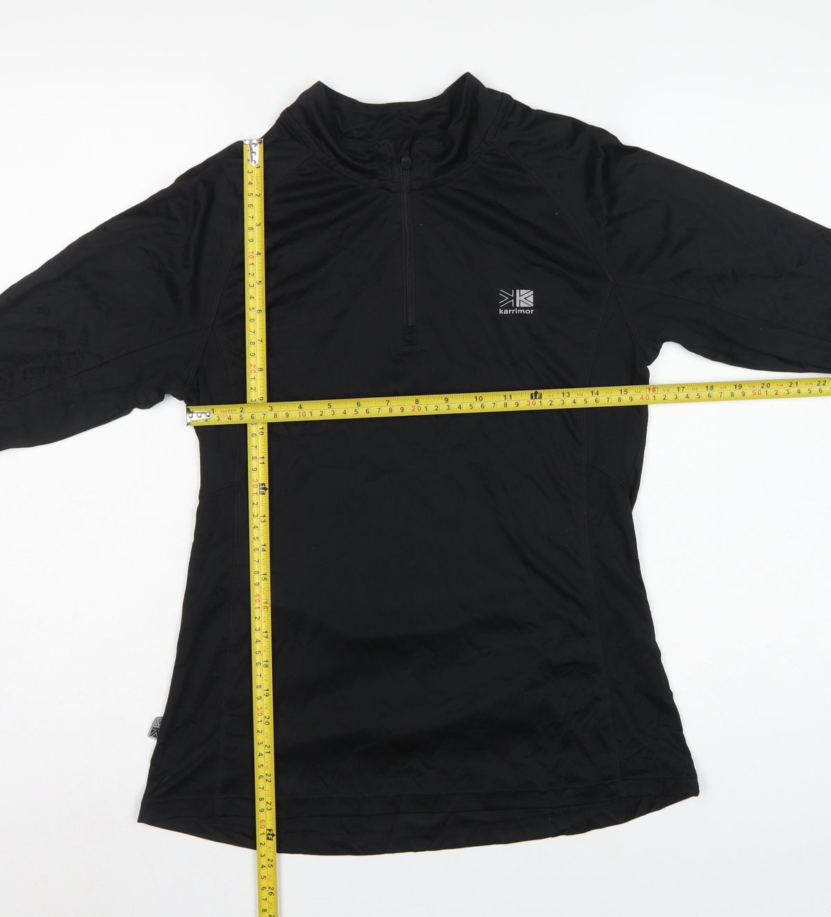 Karrimor Women’s Black UK 14 Running 1/4 Zip Long Sleeve Pullover Top