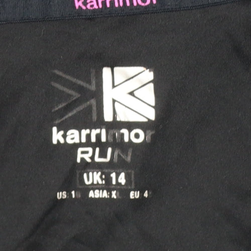 Karrimor Women’s Black UK 14 Running 1/4 Zip Long Sleeve Pullover Top