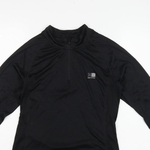 Karrimor Women’s Black UK 14 Running 1/4 Zip Long Sleeve Pullover Top