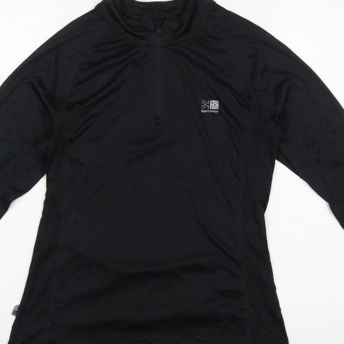 Karrimor Women’s Black UK 14 Running 1/4 Zip Long Sleeve Pullover Top