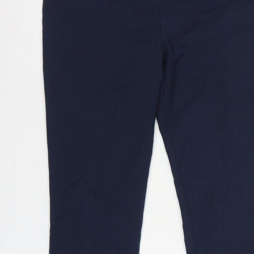 Zara Woman Navy Blue UK 16 XL Tapered Smart Dress Trousers