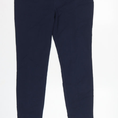 Zara Woman Navy Blue UK 16 XL Tapered Smart Dress Trousers