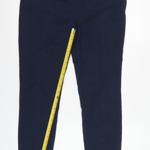 Zara Woman Navy Blue UK 16 XL Tapered Smart Dress Trousers