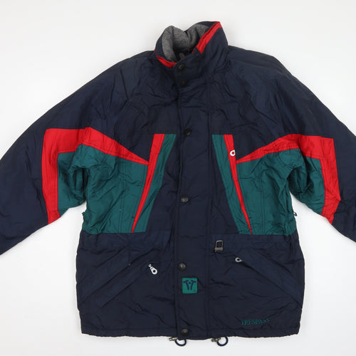 Trespass Men’s Navy M Technical Ski Puffer Jacket Colour Block