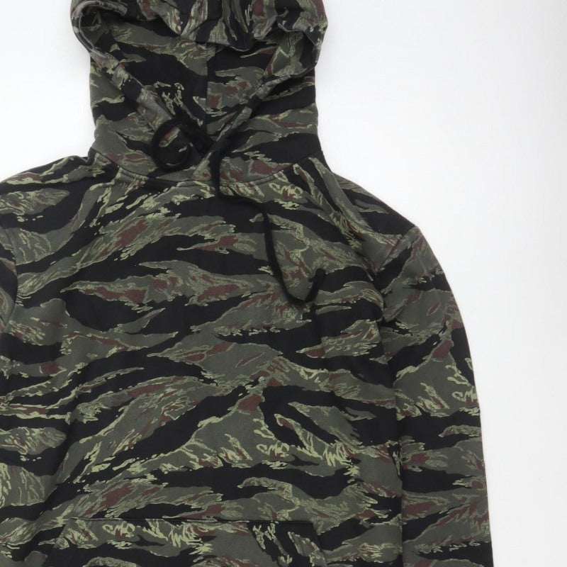 AllSaints Men's Multicoloured Camo Pullover Hoodie XS Cotton
