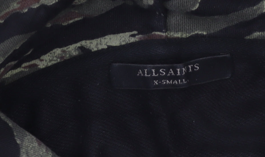 AllSaints Men's Multicoloured Camo Pullover Hoodie XS Cotton