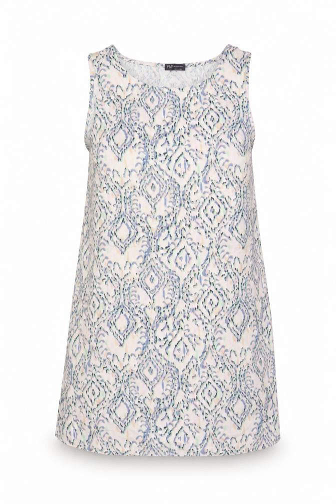 Marks & Spencer Women Multicoloured Geometric Linen Shift Dress UK 12