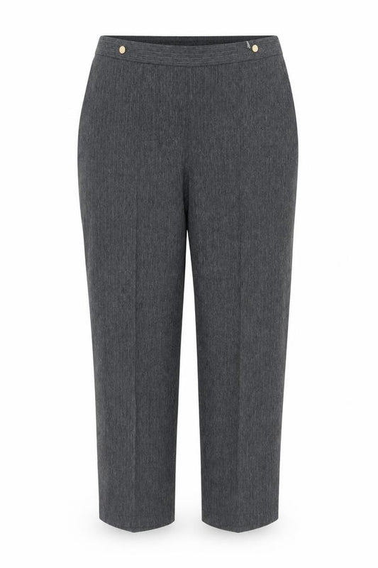 M&S Women Grey Herringbone Tapered Dress Trousers UK 10