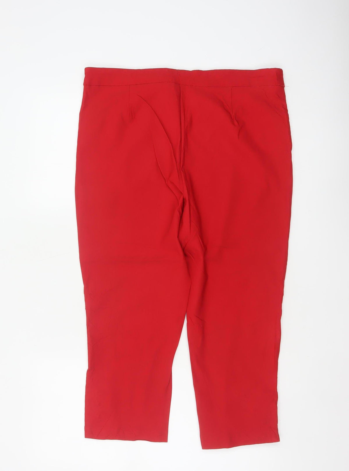 PINNS Women Red Size 16 Slim Cropped Stretch Trousers