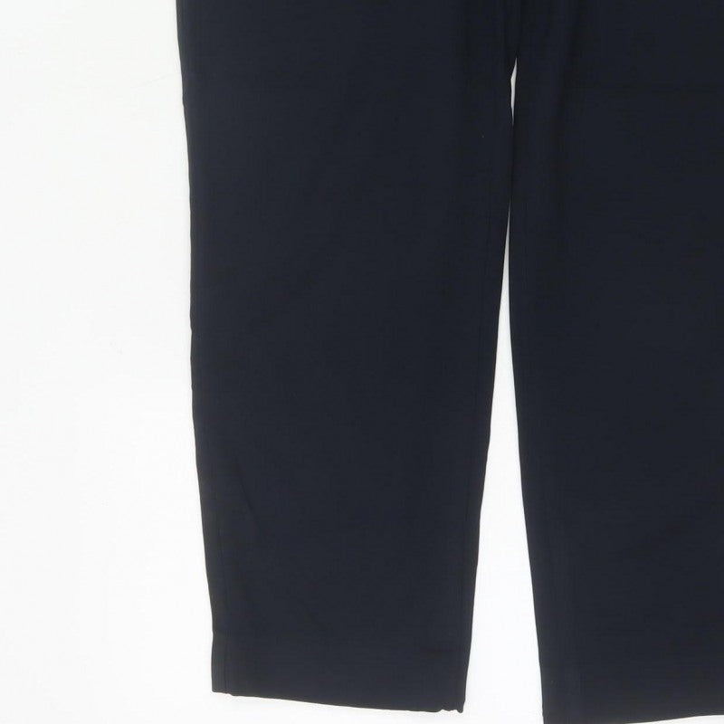 Marks and Spencer Women’s Navy Size 16 Short Tapered Pull-On Trousers