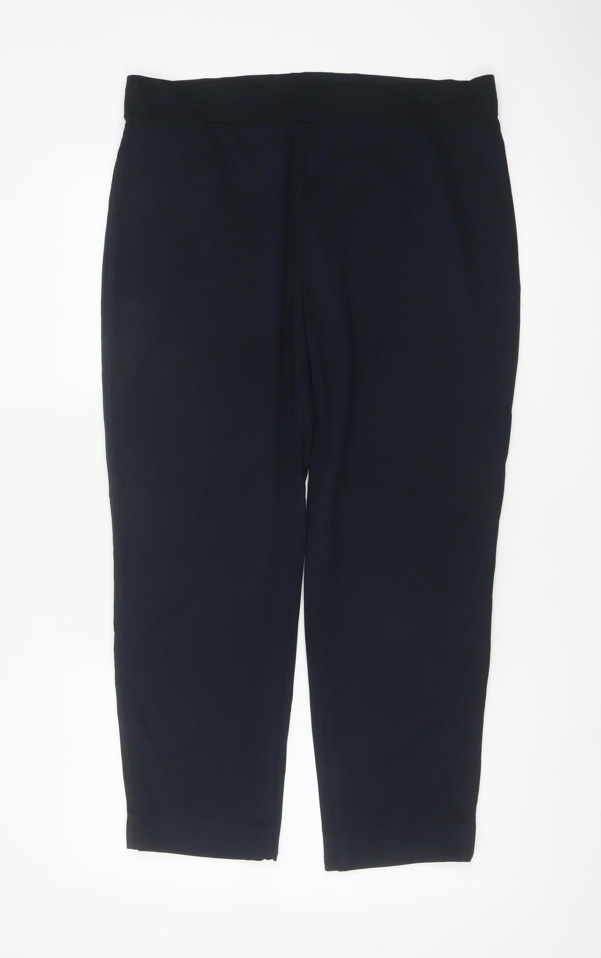 Marks and Spencer Women’s Navy Size 16 Short Tapered Pull-On Trousers