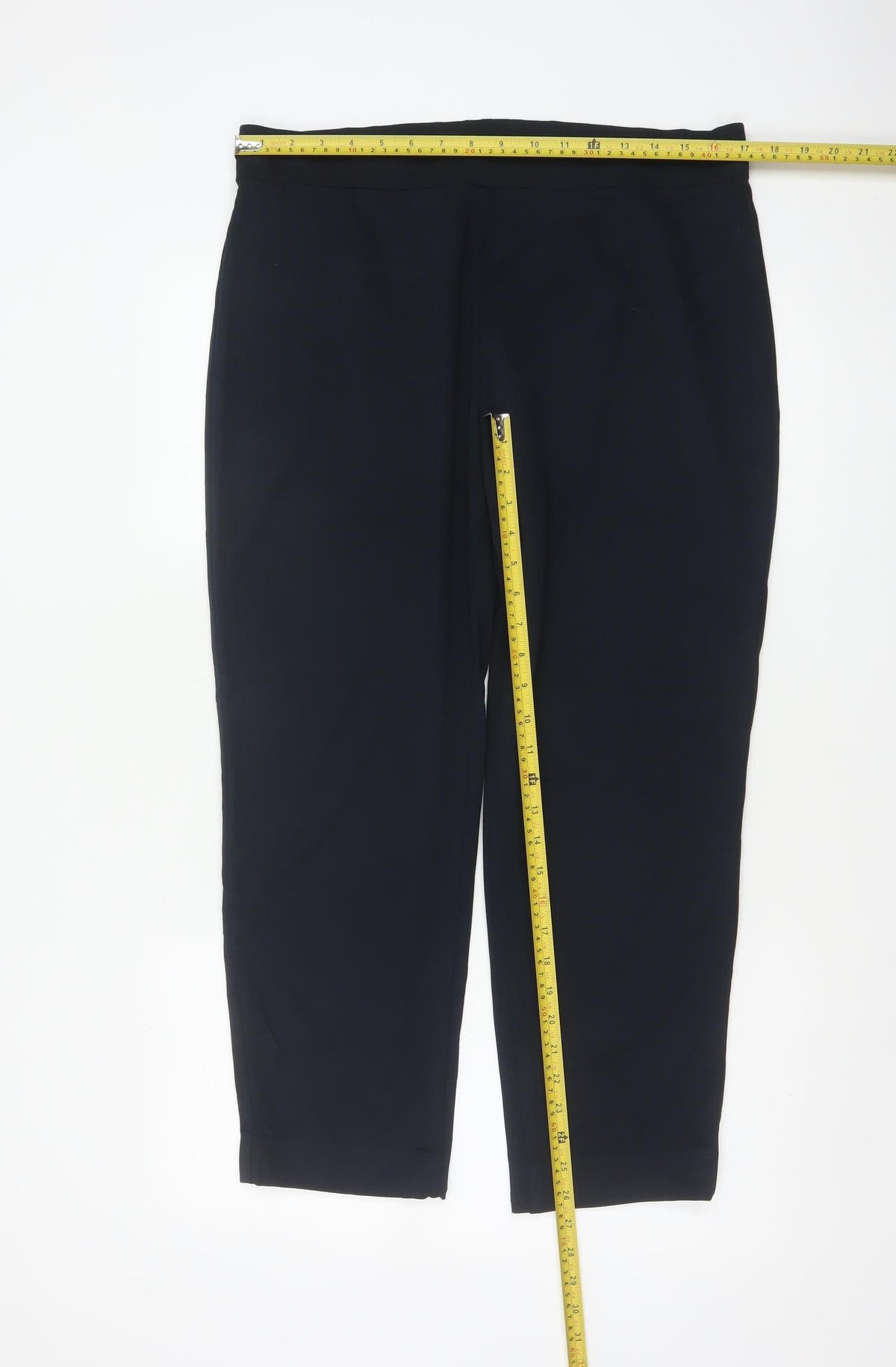 Marks and Spencer Women’s Navy Size 16 Short Tapered Pull-On Trousers