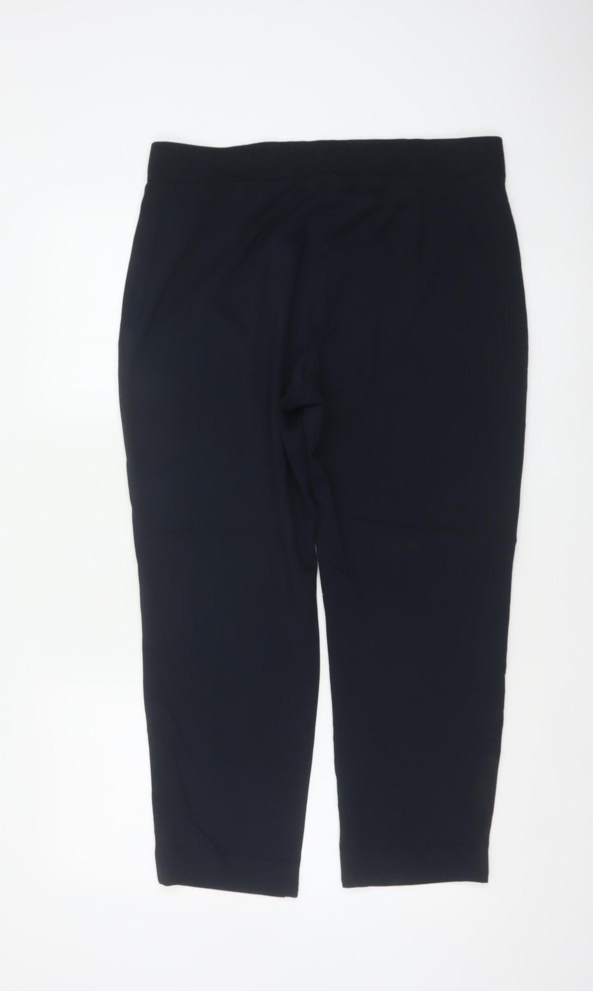 Marks and Spencer Women’s Navy Size 16 Short Tapered Pull-On Trousers