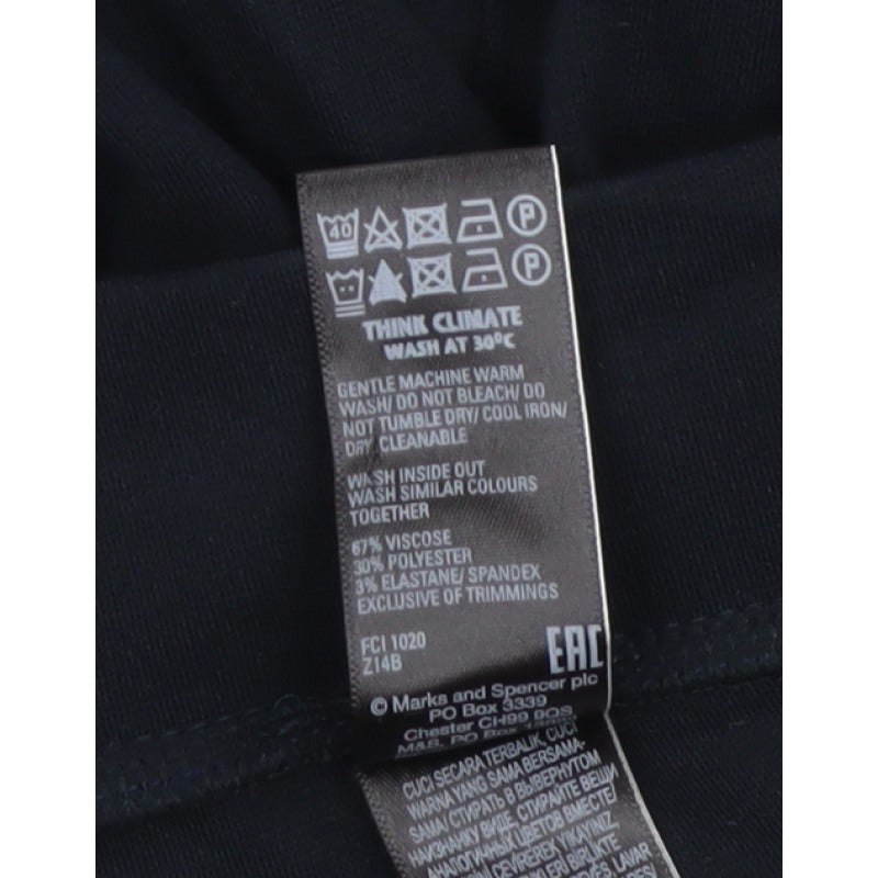 Marks and Spencer Women’s Navy Size 16 Short Tapered Pull-On Trousers