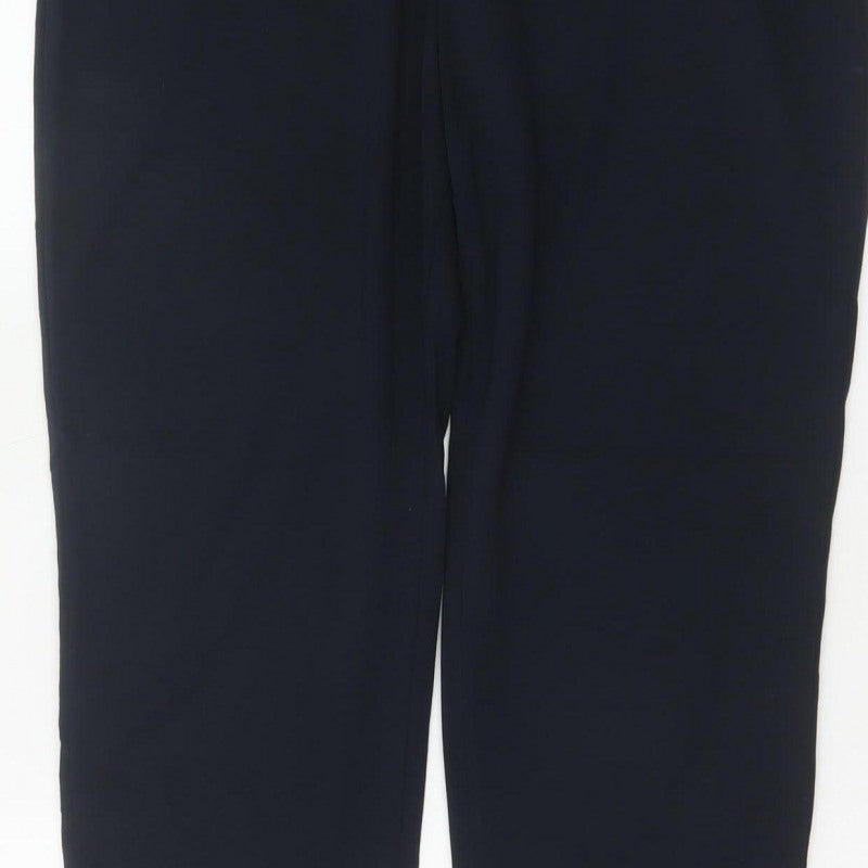 Marks and Spencer Women’s Navy Size 16 Short Tapered Pull-On Trousers