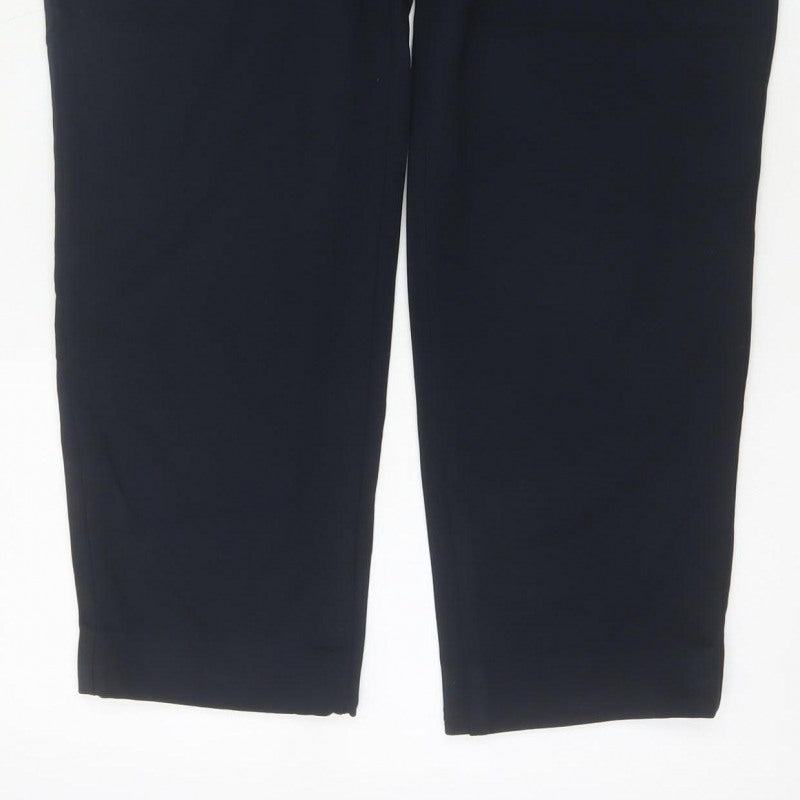 Marks and Spencer Women’s Navy Size 16 Short Tapered Pull-On Trousers