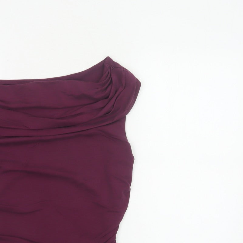 Marks & Spencer Autograph Women Purple Size 14 Off Shoulder Stretch Blouse