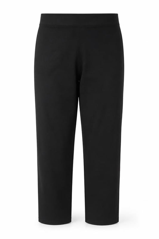 Marks and Spencer Women Black Size 14 Long Straight Stretch Trousers