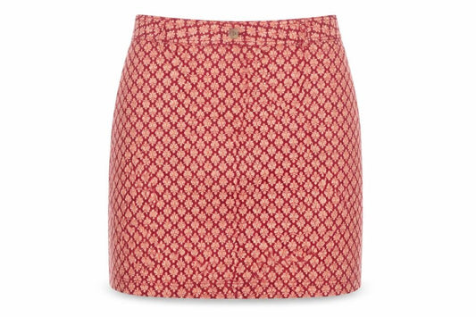 TU Women’s Red Floral Geometric Pencil Skirt Size 14 Cotton