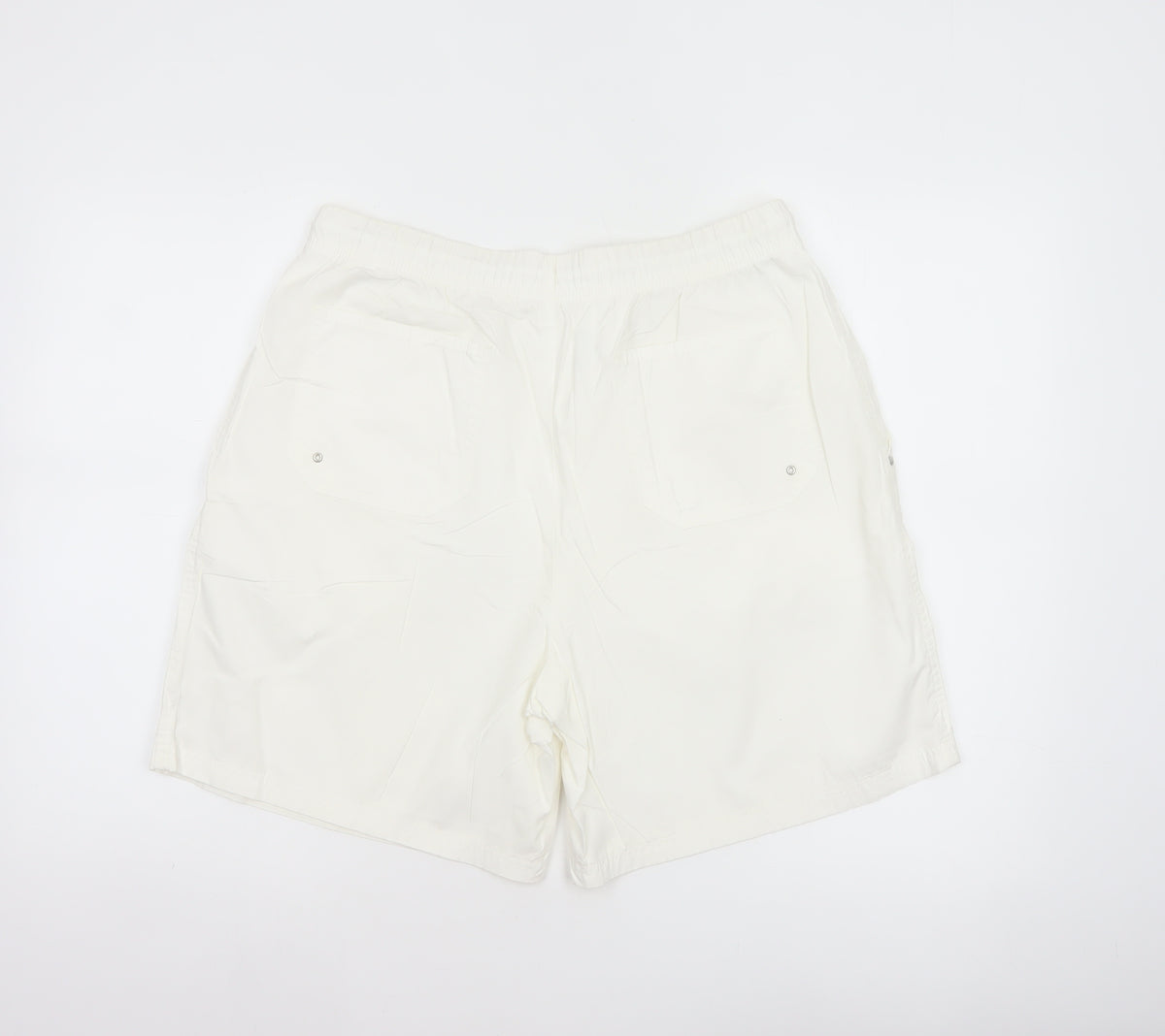 Marks & Spencer Women White UK 16 Cotton Utility Drawstring Shorts