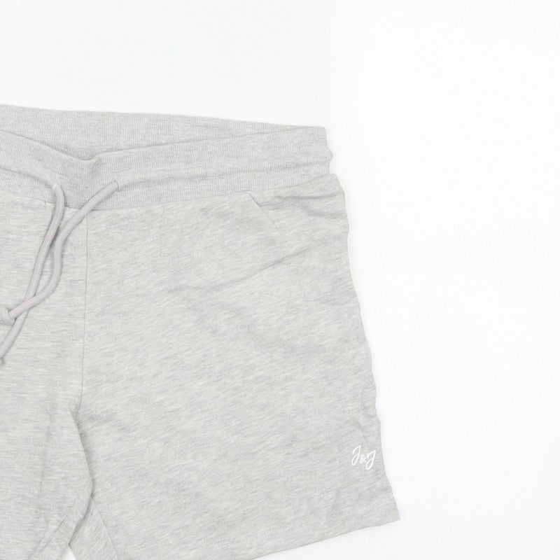 Jack & Jones Men’s Grey L Sweat Shorts Drawstring Logo Jersey