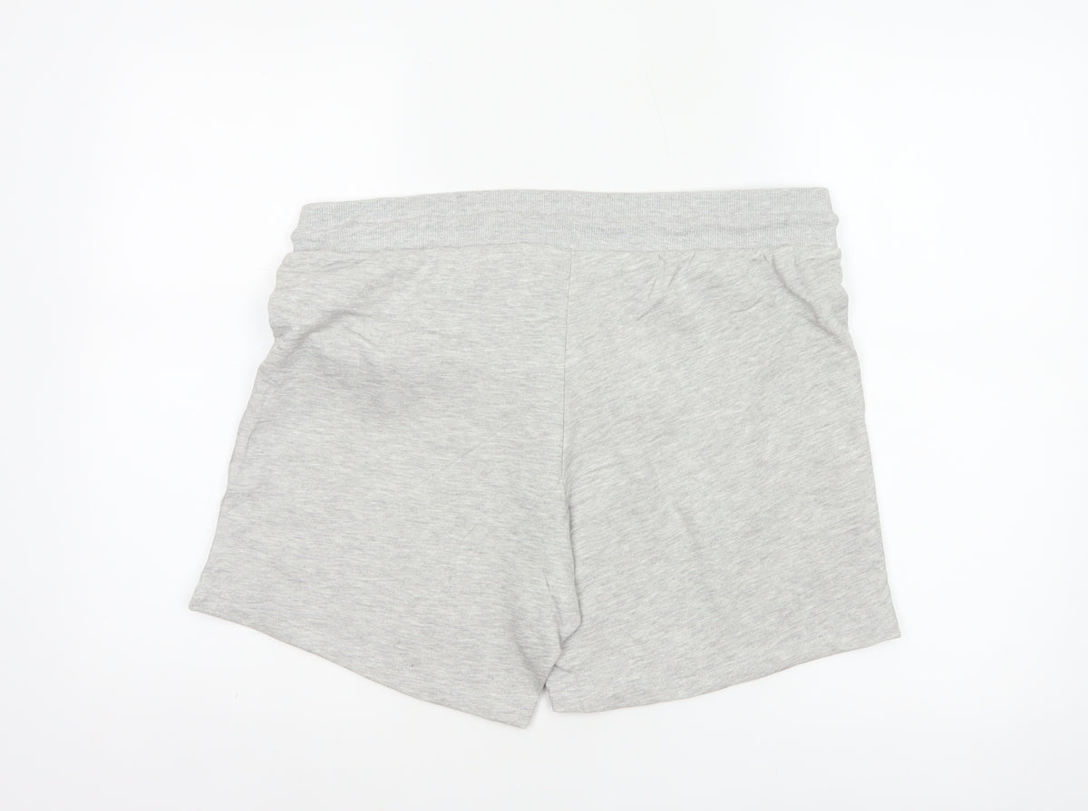 Jack & Jones Men’s Grey L Sweat Shorts Drawstring Logo Jersey