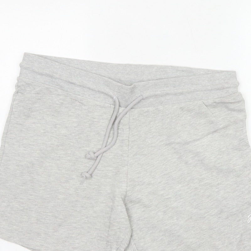 Jack & Jones Men’s Grey L Sweat Shorts Drawstring Logo Jersey