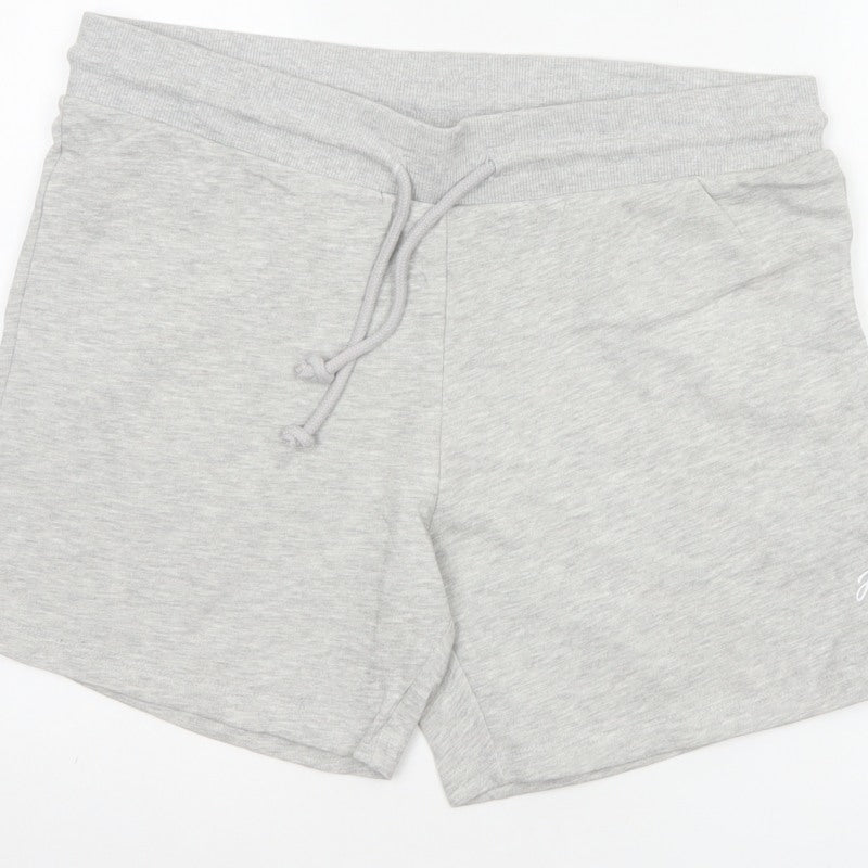 Jack & Jones Men’s Grey L Sweat Shorts Drawstring Logo Jersey