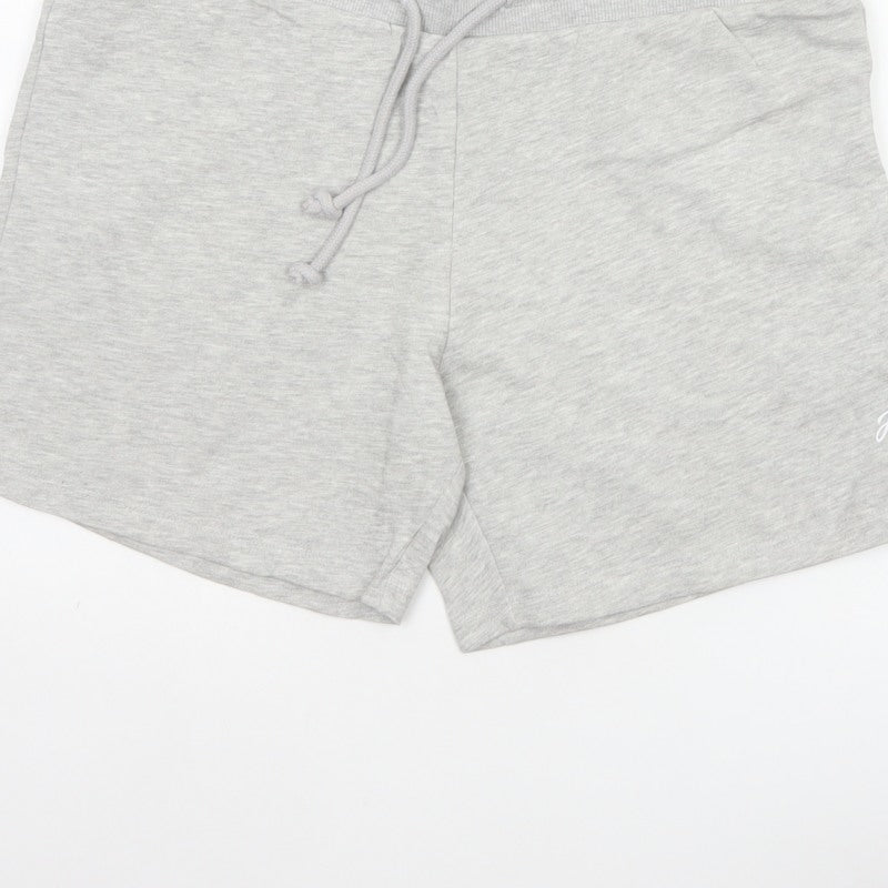 Jack & Jones Men’s Grey L Sweat Shorts Drawstring Logo Jersey
