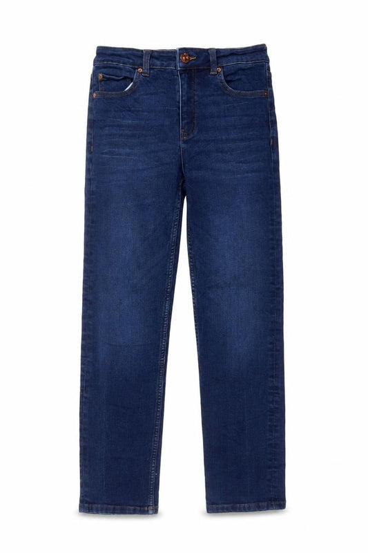 M&S Women’s Blue UK 12 Short Sienna High Rise Slim Straight Jeans